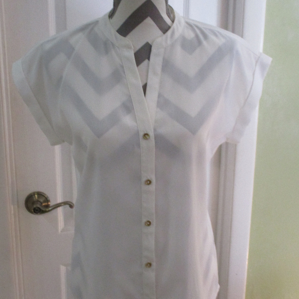 WHITE CAPPED SLEEVE OXFORD